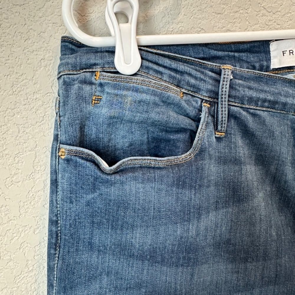 Frame Denim Le High Skinny Crop High Rise Stretchy Jeans - Size 32 - EUC - Picture 4 of 7